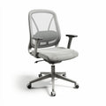 Mesh office chair with adjustable armrests and gray upholstery 60 x 60 x 100cm