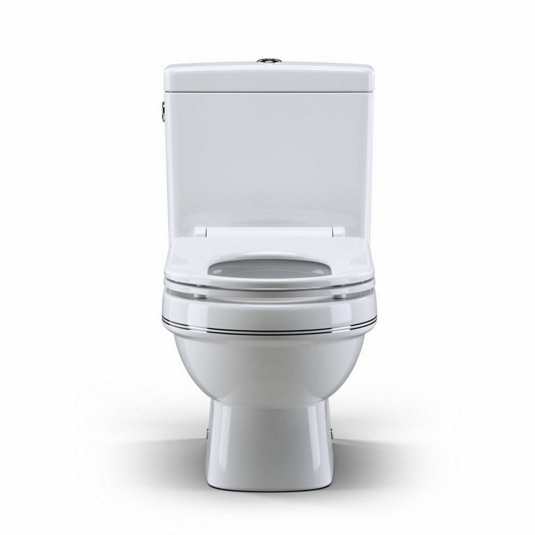 Two-piece toilet with water-saving design and elongated bowl 70 x 40 x 40cm
