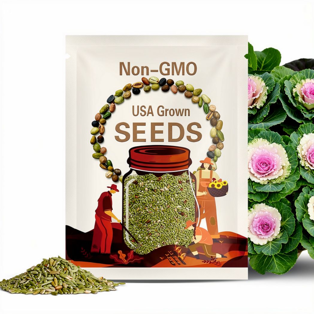 25 Organic Heirloom Kale Seeds: Non-GMO Vegetable Garden
