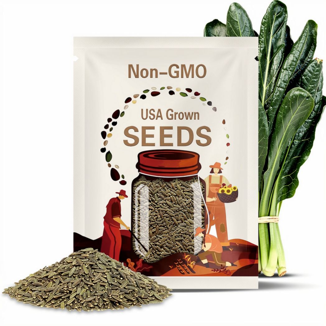 1500 LACINATO KALE Dinosaur Tuscan Black Brassica Oleracea Vegetable Seeds