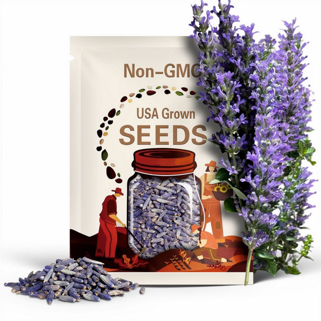 Blue Sage Seeds – Heirloom Herb, Mealy Sage, Fragrant Blue Flowers, Medicinal, Non-GMO, Garden Favorite | 100 Seeds