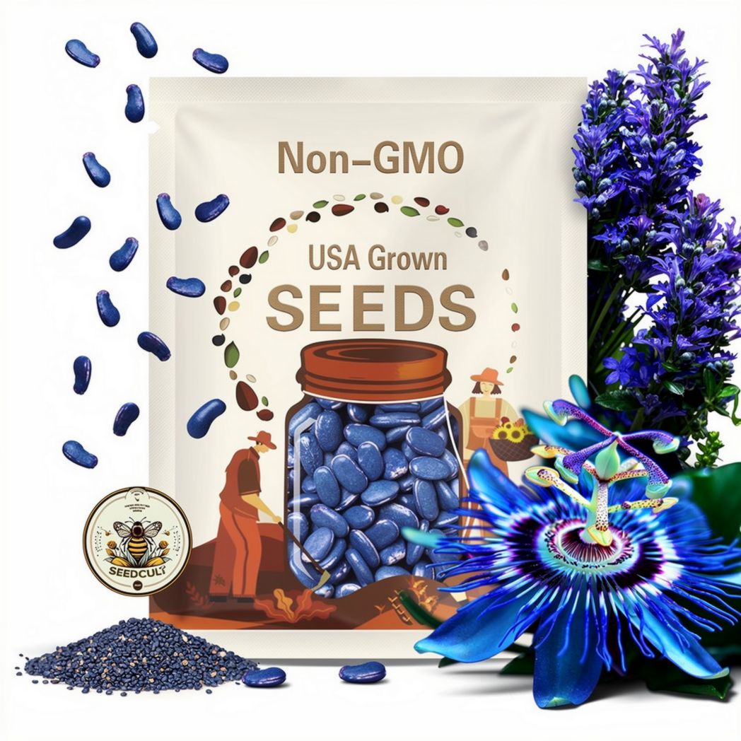 20 Blue Passion Flower Vine Seeds, Passiflora Caerulea, PF0220