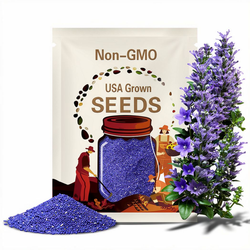 200 Blue Balloon Flower Perennial Seeds. Ships free