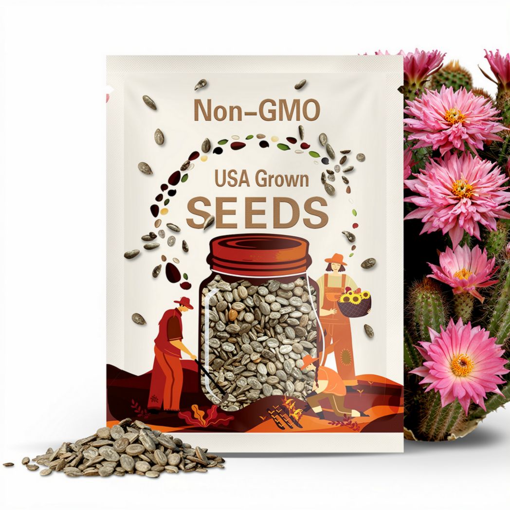 Giant Cactus PINK  Zinnias Seeds