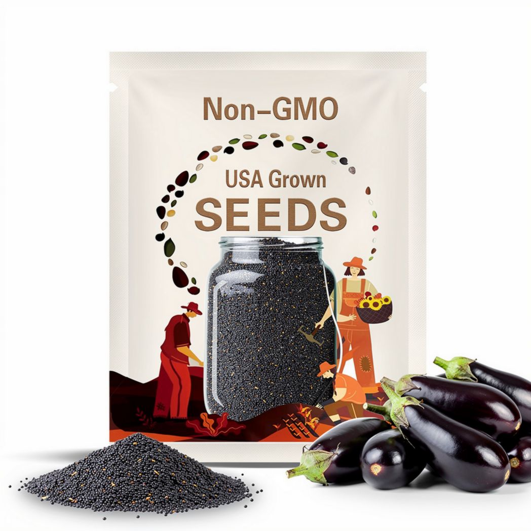 Eggplant, Black Beauty | 50 Seeds | Heirloom Vegetable | Open Pollinated | Non-GMO | Solanum melongena