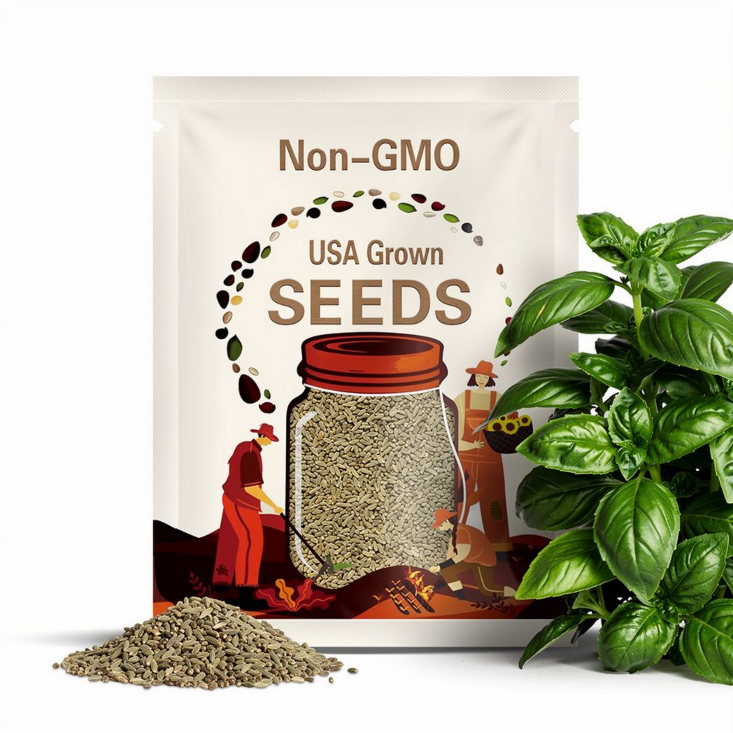 Culinary Basil Seed Collection - 7 Packets - Grow Your Own Herb Garden Organic Seeds for Gourmet, Flavorful Dishes, Thai, Italian, Tanzanian