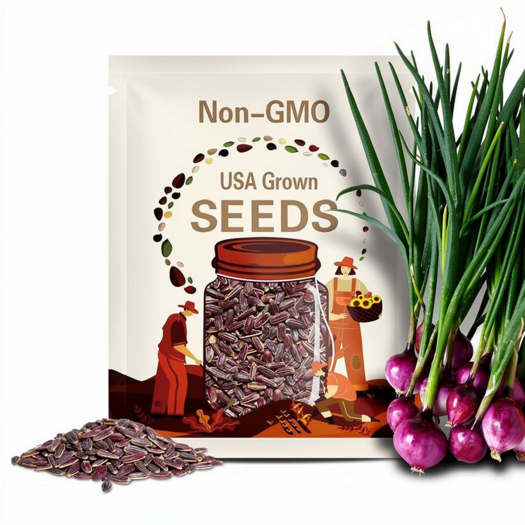 Purplette Onion Seed with Tracking, Non-GMO Onion Variety, Specialty Onion Seeds, Urban Gardening