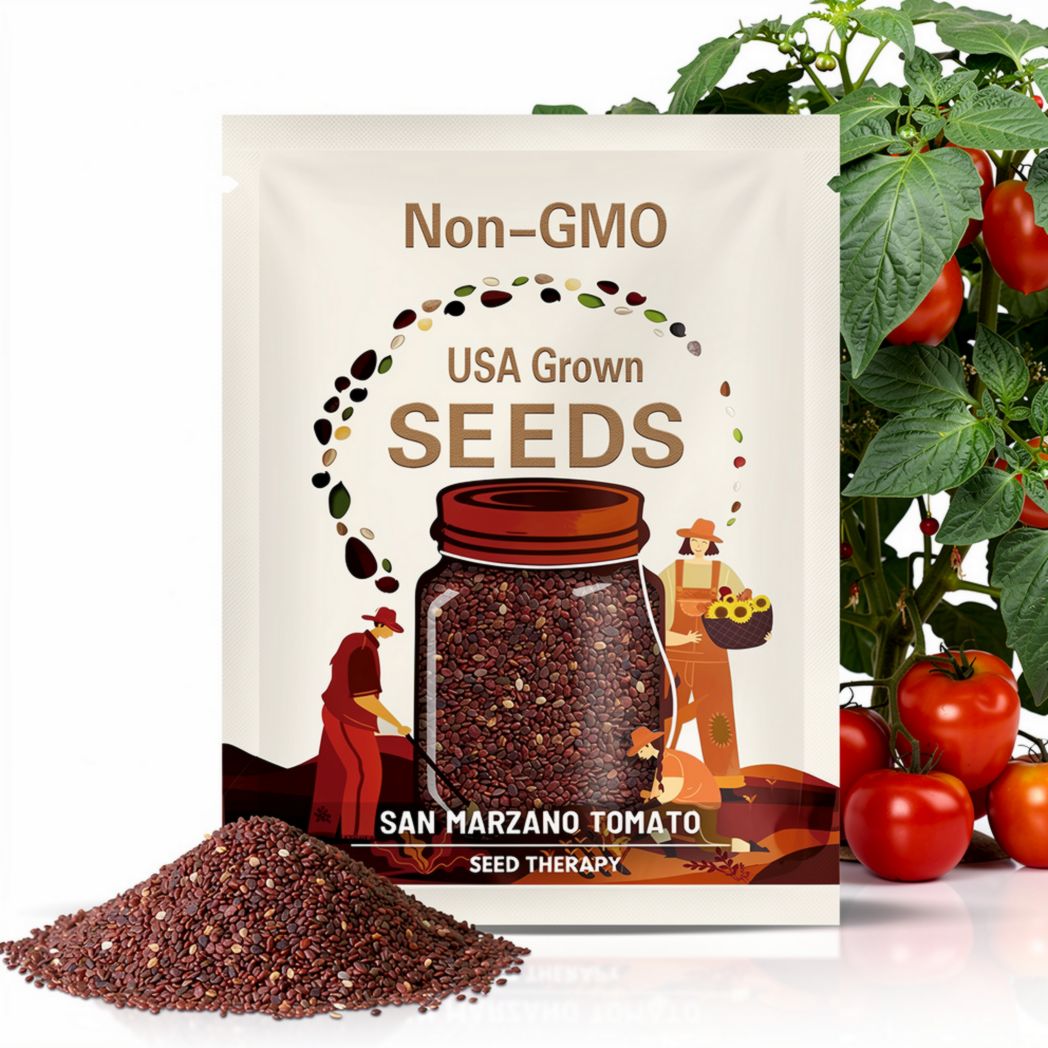San Marzano Tomato Seeds – Heirloom Vegetable, Indeterminate Plant, Rich and Flavorful, Perfect for Tomato Sauce | 50 Seeds