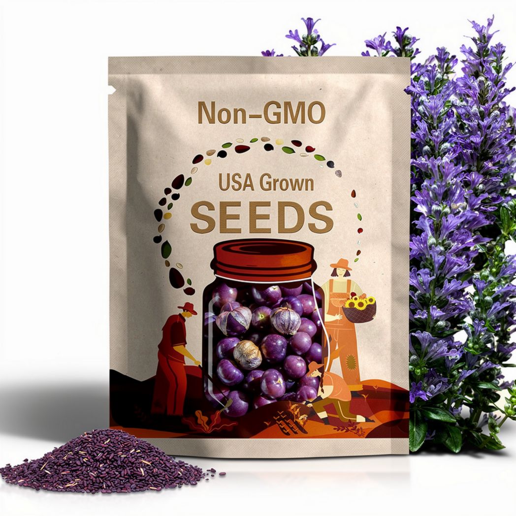 Deep Purple Tomatillo Seeds 50 Ct Really Purple Physalis ixocarpa NON-GMO USA