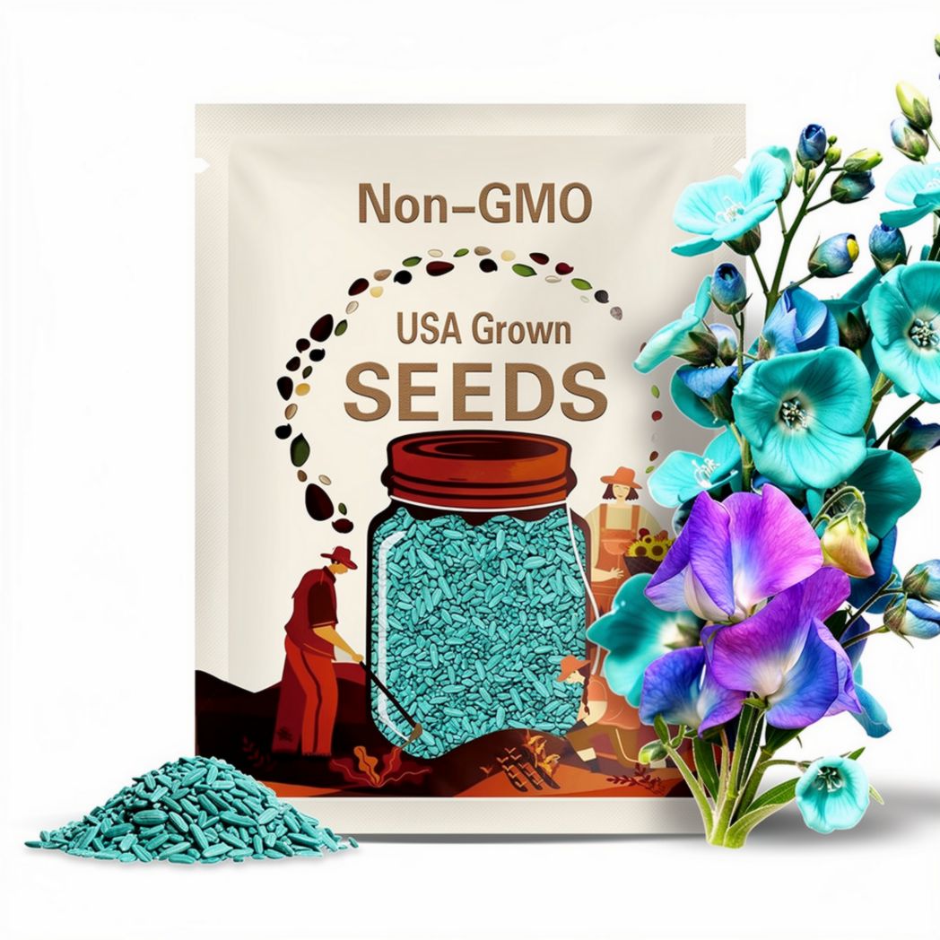 Turquoise Lagoon Semi Dwarf Sweet Pea Seeds: Fragrant Garden Blooms - 50 Seeds