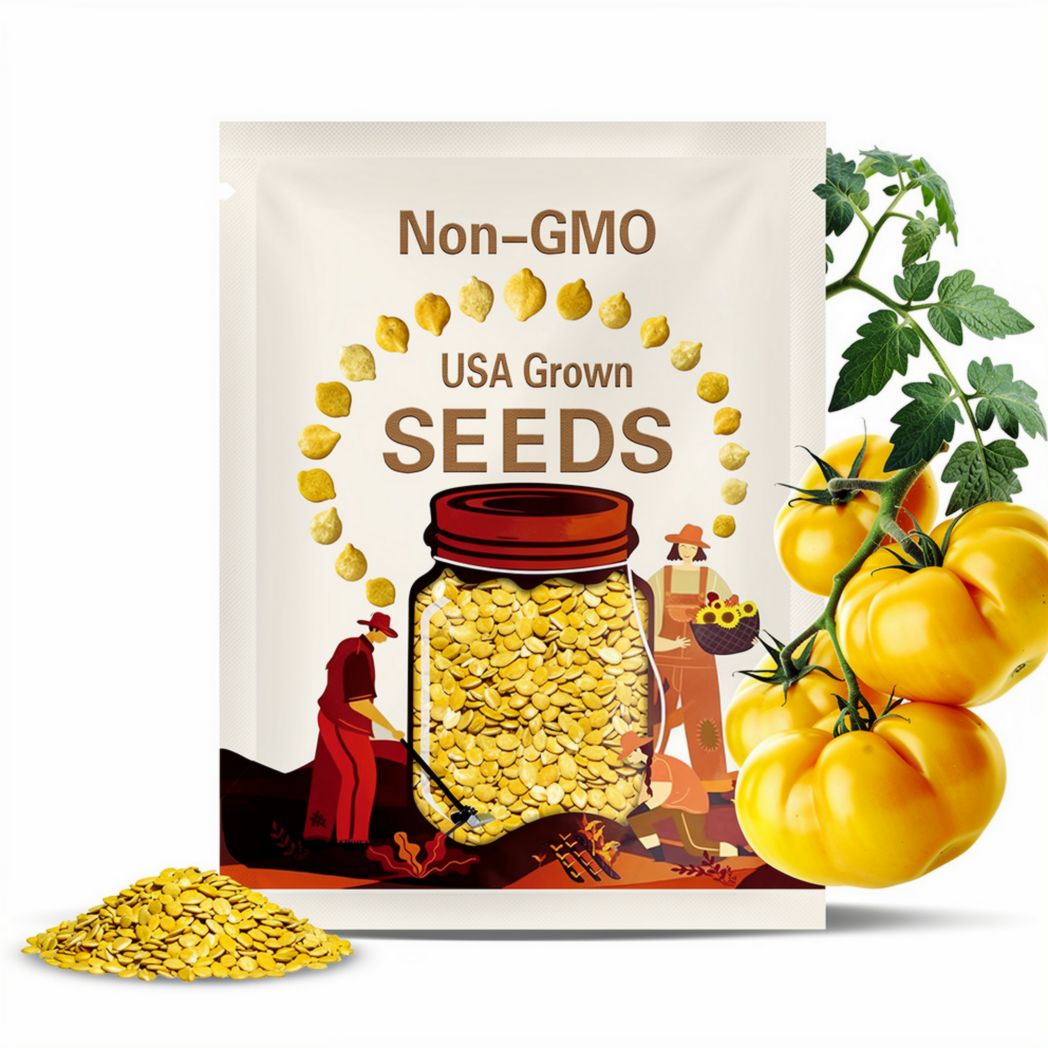 Yellow Brandywine Tomato Seeds, Indeterminate, Potato Leaf, NON-GMO, Free Shipping