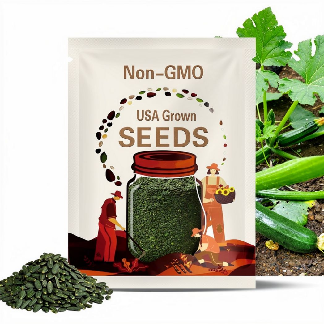 Dark Green Zucchini Seeds | Heirloom | Organic | Summer Squash