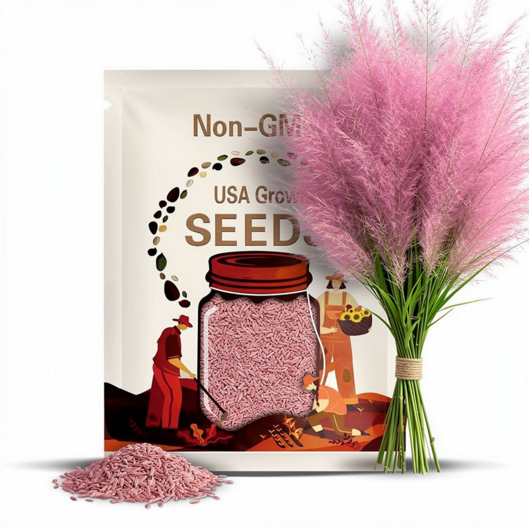 Pink Muhly Grass Seeds – Heirloom Ornamental, Drought Resistant & Easy to Grow, Landscaping Perennial Muhlenbergia capillaris | 30 Seeds