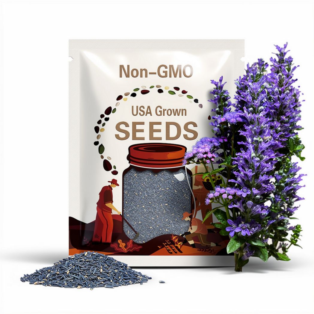 Blue Mist Flower Seeds: Hardy Ageratum, Monarch Butterfly Pollinator Plant, Conoclinium coelestinum