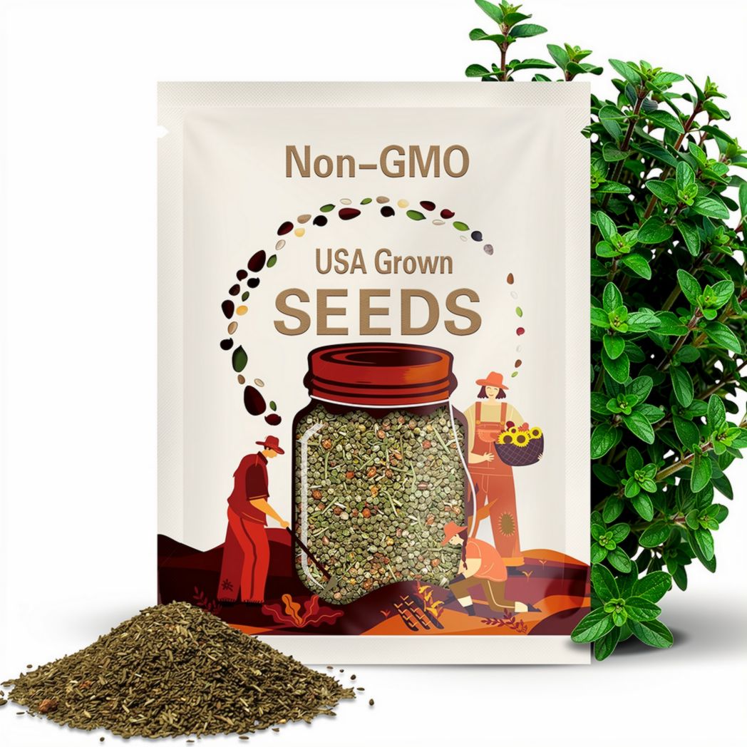 Sweet Marjoram Herb Seeds - Heirloom Seeds, Mediterranean Herb, Medicinal & Culinary Herb, Oregano, Zaatar, Open Pollinated, Non-GMO