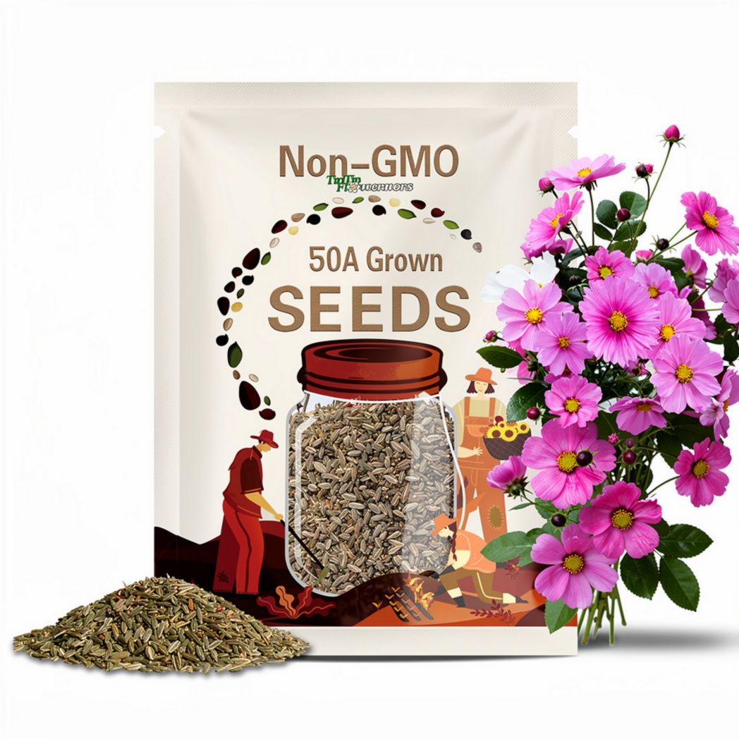 50s|Rose (Dwarf Early) Cosmos Flower Seeds- Open-Pollinating - Clumping - Easy To Grow - Planting In Spring/ Summer #L016